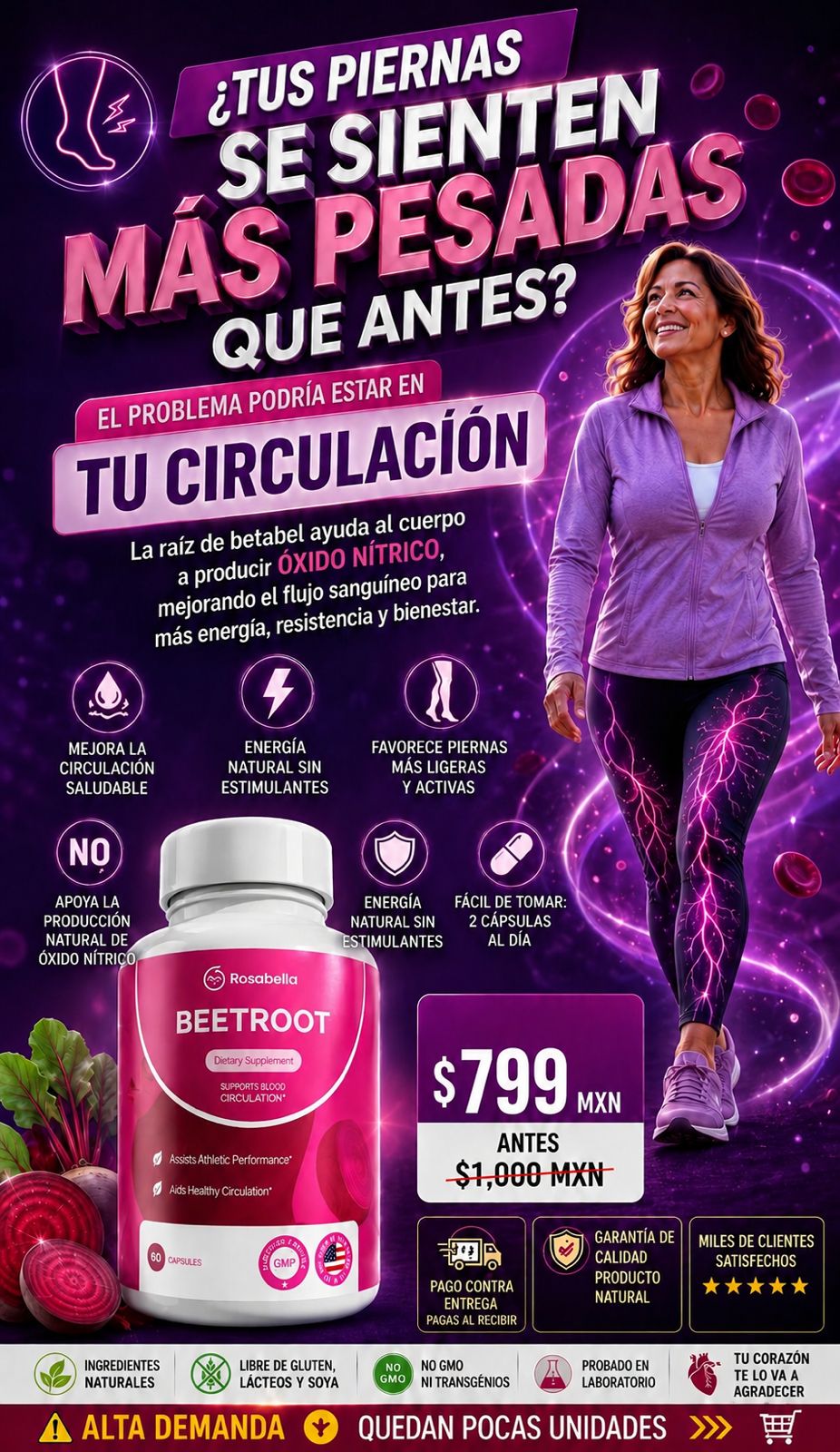 BEETDROOT APOYO NATURAL PARA TU CIRCULACION Y SALUD CARDIOVASCULAR🫀