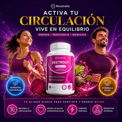 BEETDROOT APOYO NATURAL PARA TU CIRCULACION Y SALUD CARDIOVASCULAR🫀